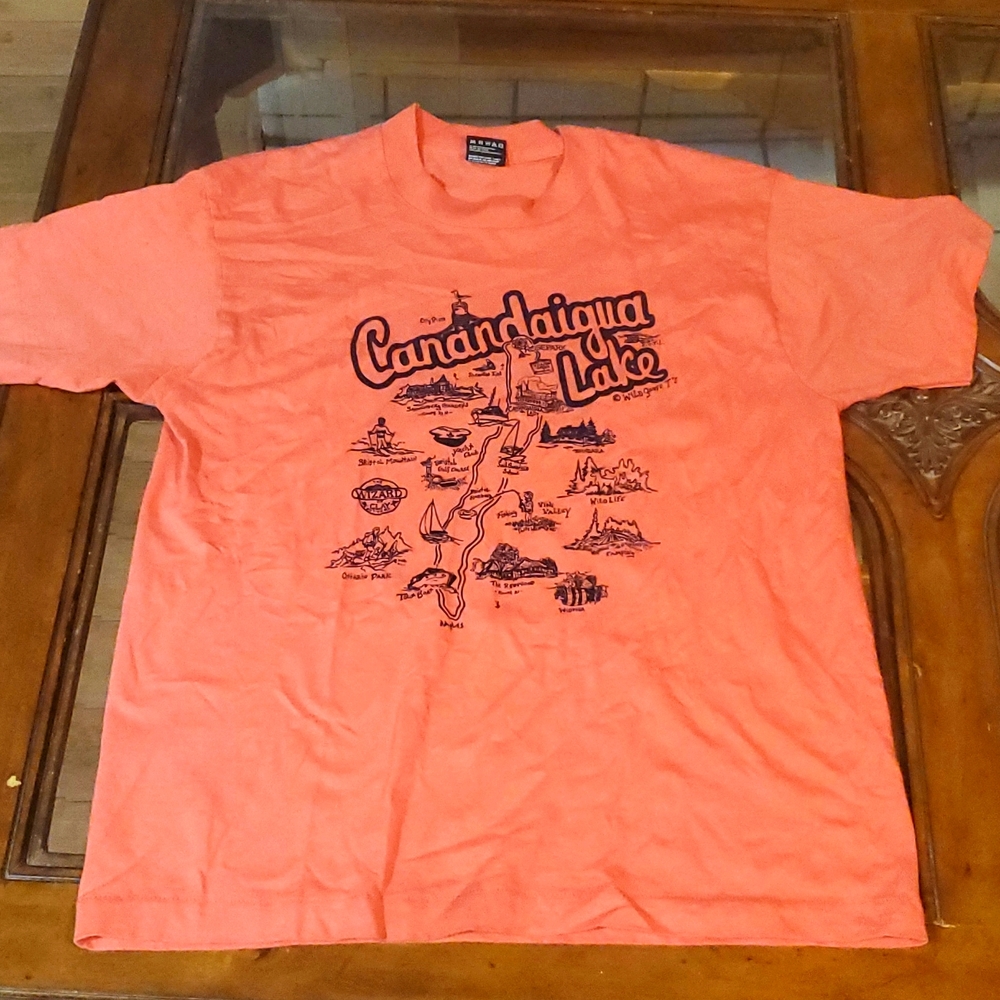 Novelty T shirt - peach colored